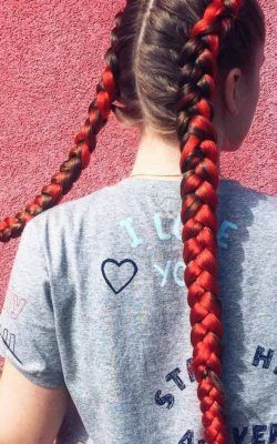 trenzas de colores